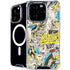 DC Comics Batman Batgirl Vintage Action pose pattern iPhone 16 Pro MagSafe Case